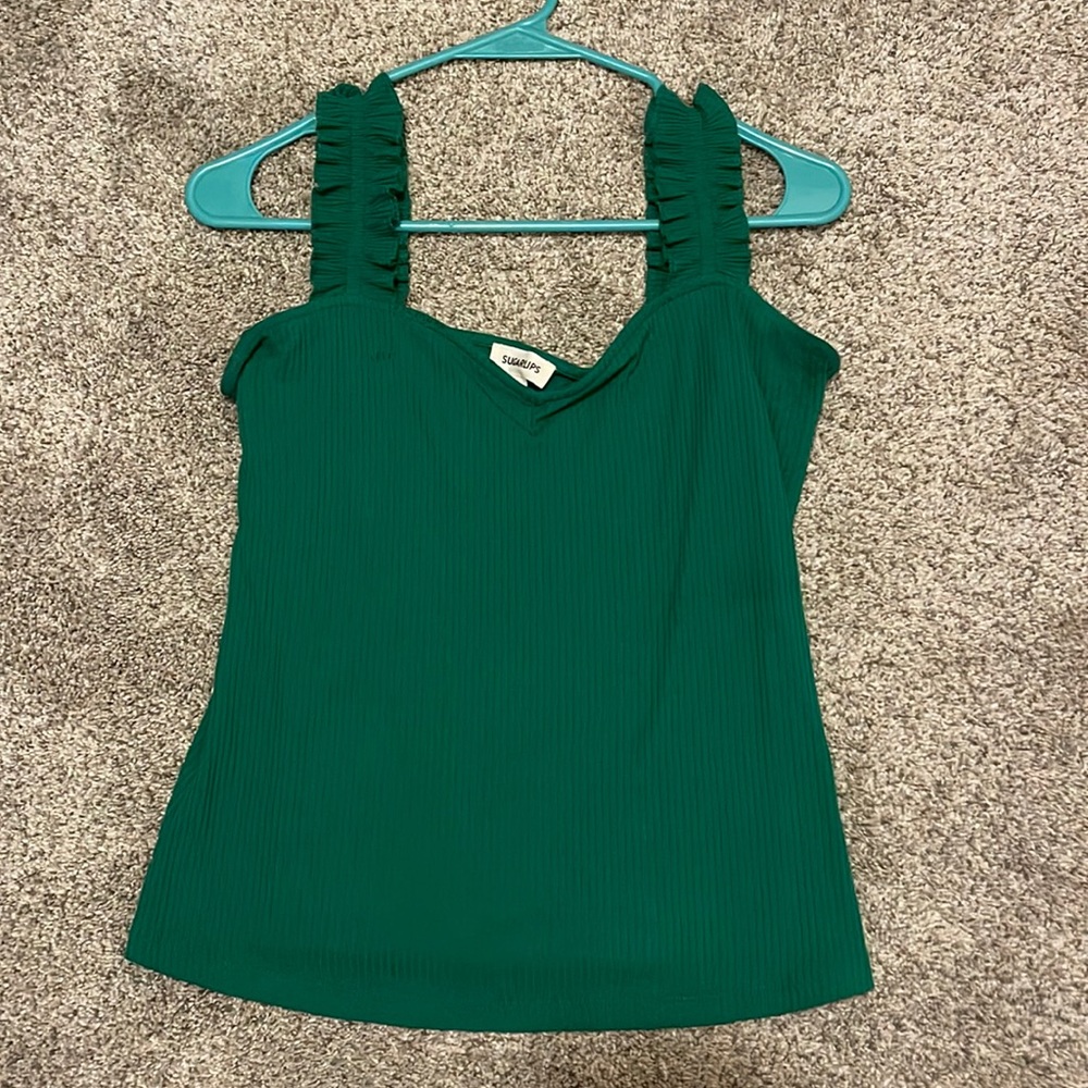 green tank top size M worn once